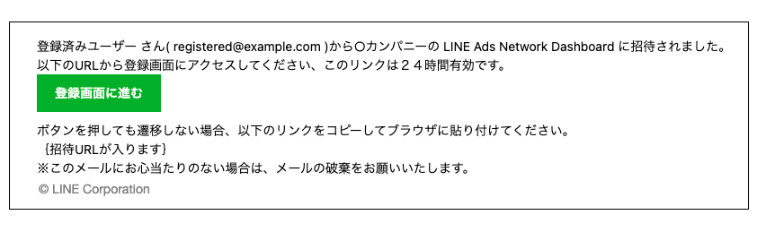 招待メール